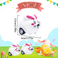 Qyyiguf 30 PCS Easter Rabbit Toy Cars,Rabbit Toys Pull Back Cars,Mini Bunny Toys for Easter Basket Stuffers,Easter Egg Stuffers,Party Favors,Classroom