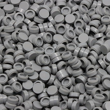 560 Piece Building Tile Bulk, Round 1x1, Compatible with Lego Parts and Pieces: (Color:Light Gray)
