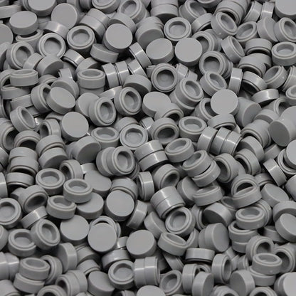 560 Piece Building Tile Bulk, Round 1x1, Compatible with Lego Parts and Pieces: (Color:Light Gray)