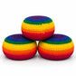 Funny Guy Mugs Footbag Balls 3 Pack Handmade Crocheted Kick Toss Balls from Guatemala Assorted Patterns Warm Fade