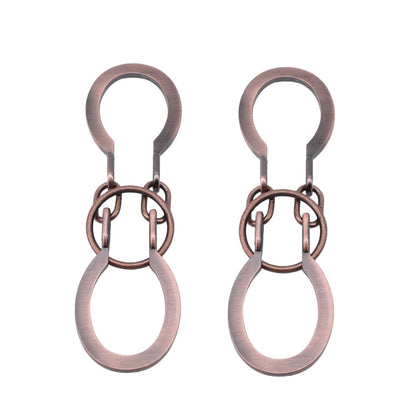 2Pcs God Lock Puzzle Metal Ring Solution Intellectual Deduction Unlock Puzzle Brain Tease Unlock Horseshoe Buckle Gift