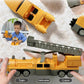 Tlsic Magnetic Transform Engineering Car Assembled Toys with Storage Box, Toys for Toddlers 3-4 Magnetic Blocks for Kids Age 3-5 4-8 Outdoor Toddler