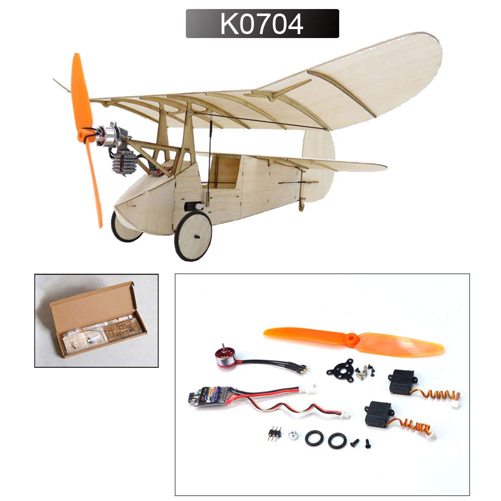 Dancing Wings Hobby K0704 RC Plane Ultra-Micro Balsawood Airplane Model 358mm Newton Kit with Power System