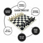 20-inch Foldable Silicone Easy-to-Clean Large Chess Set, Family Retro Adult and Children's Chess Portable Travel Game Chess Set with Storage Bag