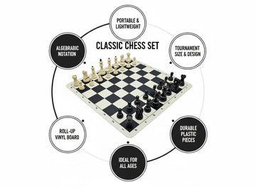 20-inch Foldable Silicone Easy-to-Clean Large Chess Set, Family Retro Adult and Children's Chess Portable Travel Game Chess Set with Storage Bag