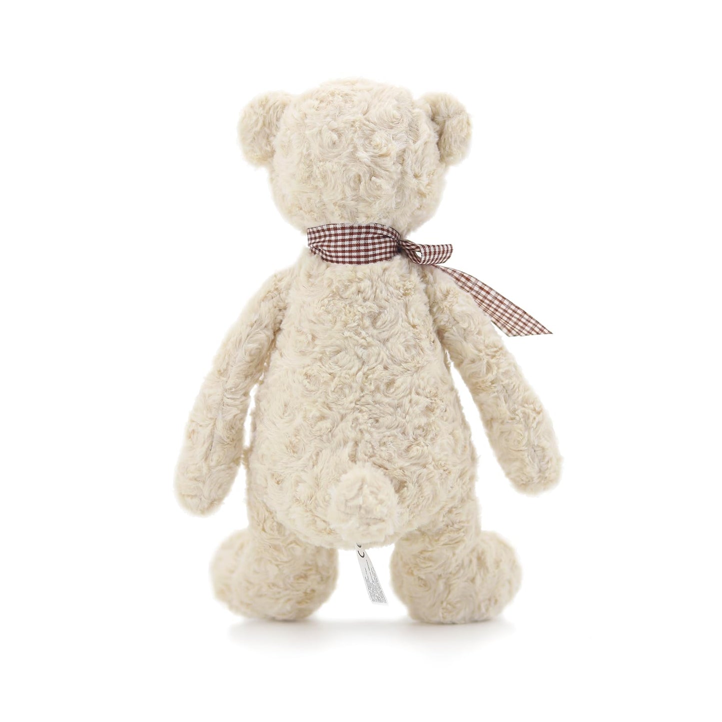 MR ViviCare 16" White Teddy Bear with Scarf Stuffed Animals for Boys and Girls,Soft and Adorable Stuffed Bear Plush Toys for Newborn Babies