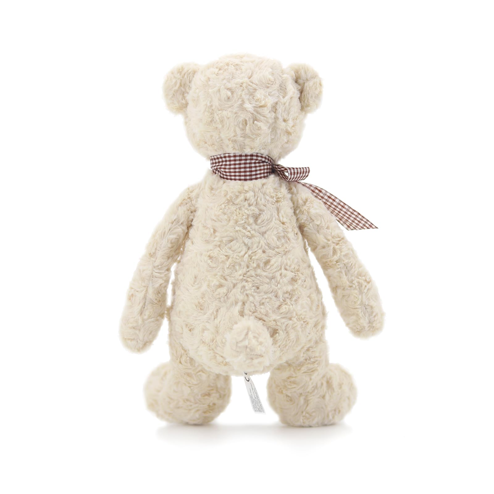 MR ViviCare 16" White Teddy Bear with Scarf Stuffed Animals for Boys and Girls,Soft and Adorable Stuffed Bear Plush Toys for Newborn Babies