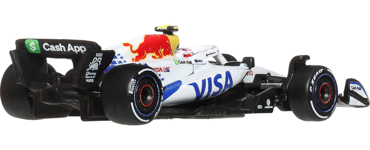 Hot Wheels 1:64 Scale Premium Die-Cast Formula 1 Collectible Toy Race Car with Real Riders Tires & Metal/Metal Body & Chassis