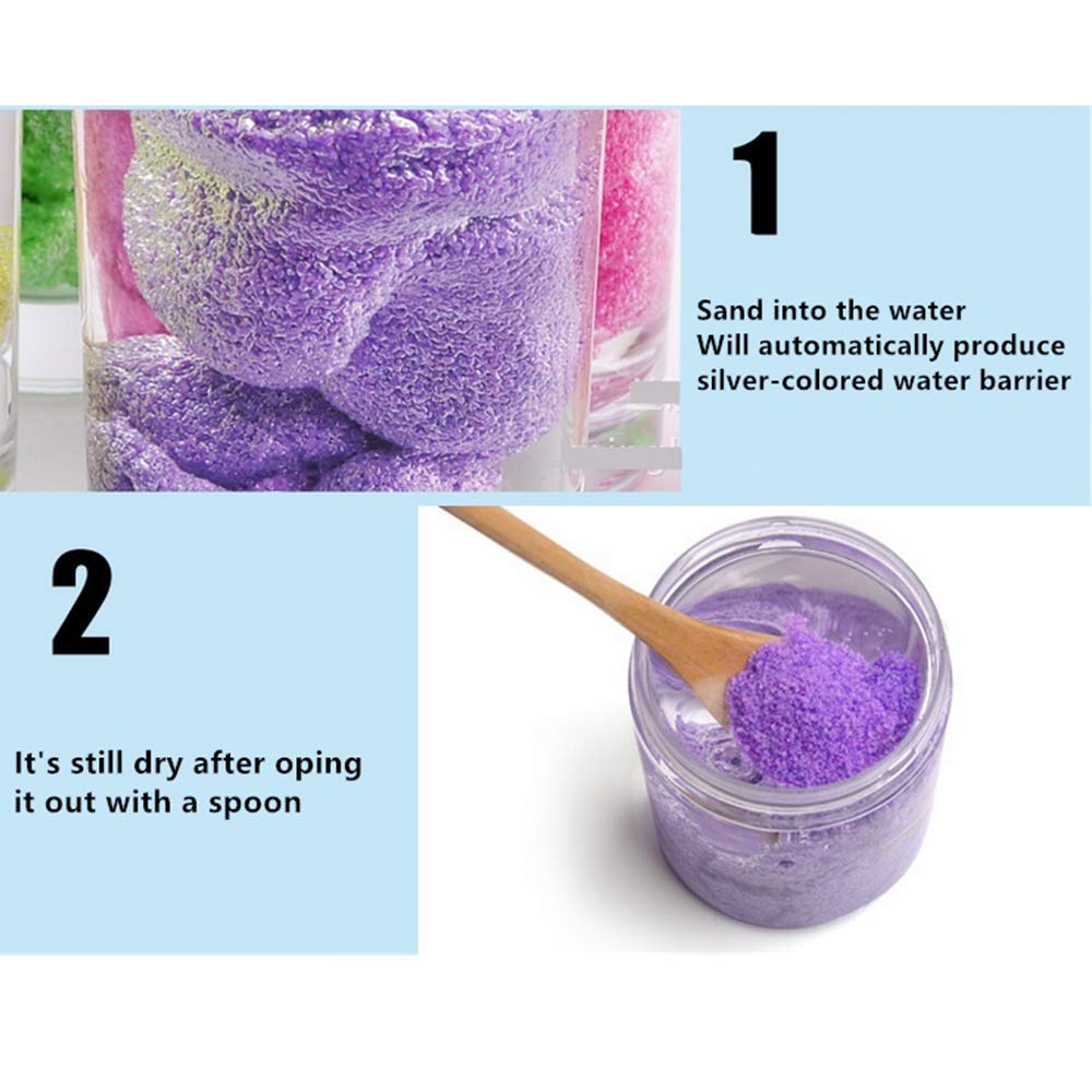 6 Colors Total 1.33 lbs Magic Sand Colored Play Sand That Never Gets Wet