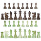 Zeus High Polymer Heavy Weighted Chess Pieces with 3.75 Inch King and Extra Queens, Pieces Only, No Board