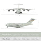 NUOTIE 1/200 C-17 Globemaster III Transport Model Diecast Military Aircraft with Display Stand Highly Detailed Pre-Built Metal Plane for WWII & Modern