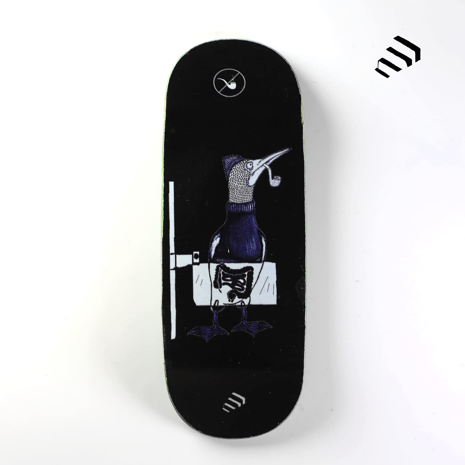NOAHWOOD Wooden Fingerboard Complete (Noah Team 9.5S Short Nose Short Tail) Hand Mould Made(+34mm Prince Silvery Trucks)(+NW Handmade PRO Logo Wheels