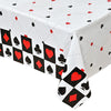 Lecpeting 2 Pcs Casino Tablecloth Casino Plastic Table Covers 87 x 51 Inches Poker Birthday Tablecovers for Birthday Party Supplies