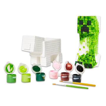 Minecraft Paint Your Own Figurines Set - Bundle with DIY Painting Set Featuring Minecraft, & More | Minecraft Painting Kit for Kids