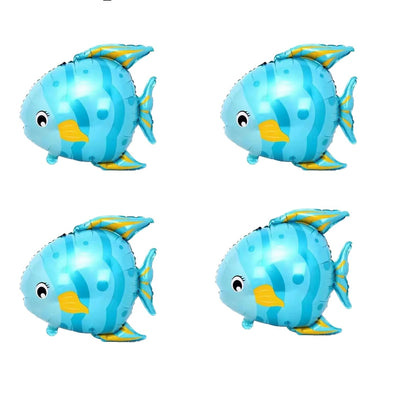 4PCS Tropical Fish Balloon Sea Animal Aluminum Foil Balloons Party Decorations for Ocean Theme Birthday Party Animal Theme Party Decor