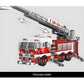 BYWbricks City Ladder Fire Truck Building Blocks Set (711 pcs) Toy Station Firetruck Bricks Collectible Fire Engine Building Kit Model Gift for Boys