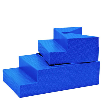 Figures Toy Company Deluxe Blue Breakable Ring Stairs for Wrestling Action Figure Rings