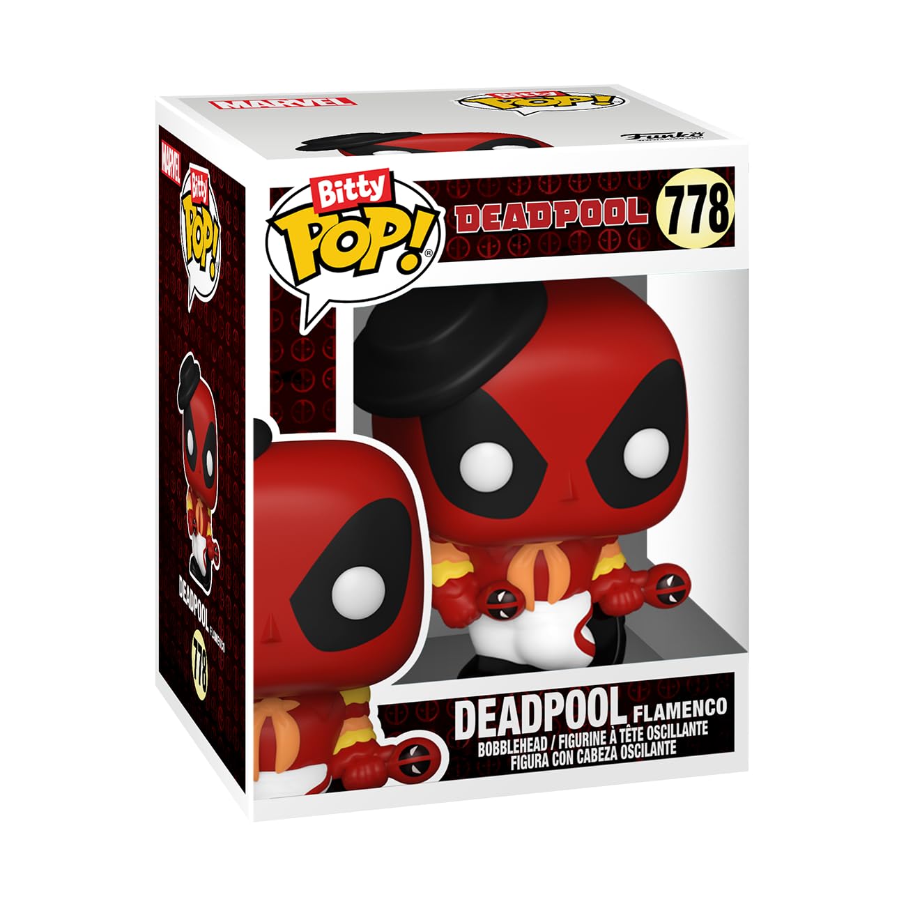 Funko Bitty POP! Deadpool - Bathtime, 4-Pack and A Surprise Mystery Mini Figure - 0.9 Inch (2.2 Cm) Collectable - Stackable Display Shelf Included