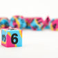 FanRoll 16mm Pride Sharp Edge Silicone Rubber Poly Dice Set: Pansexual