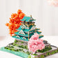 3D Metal Puzzle Osaka Castle Model Kits with LED and Tools, DIY Assembly Architecture 3D Metal Model Kits to Build for Adults - 180 Pieces