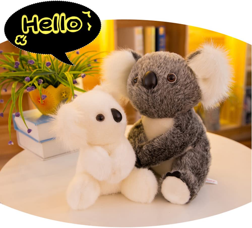 NatureMan Koala Bear Stuffed Plush Animal Simulation Koala Doll Toy Gift for Kids (Gray,11inch