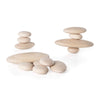 Guidecraft Wood Stackers - River Stones: 20 Natural Building Blocks Set for Children, Develop Fine Motor Skills