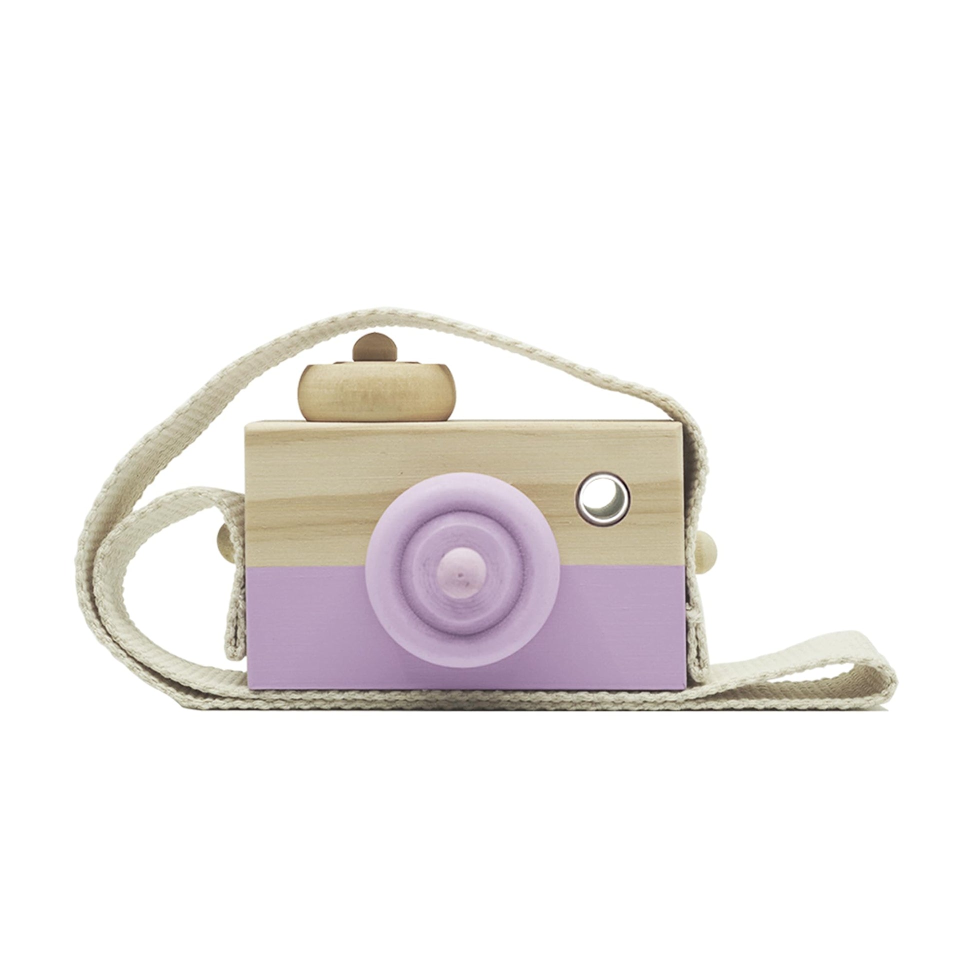 Cynzia Baby Wooden Mini Camera Toy, Kid Cute Mini Sharpe Toy Neck Hanging Photographed Props for Toddlers Children Kids' Room Hanging Decor Gift