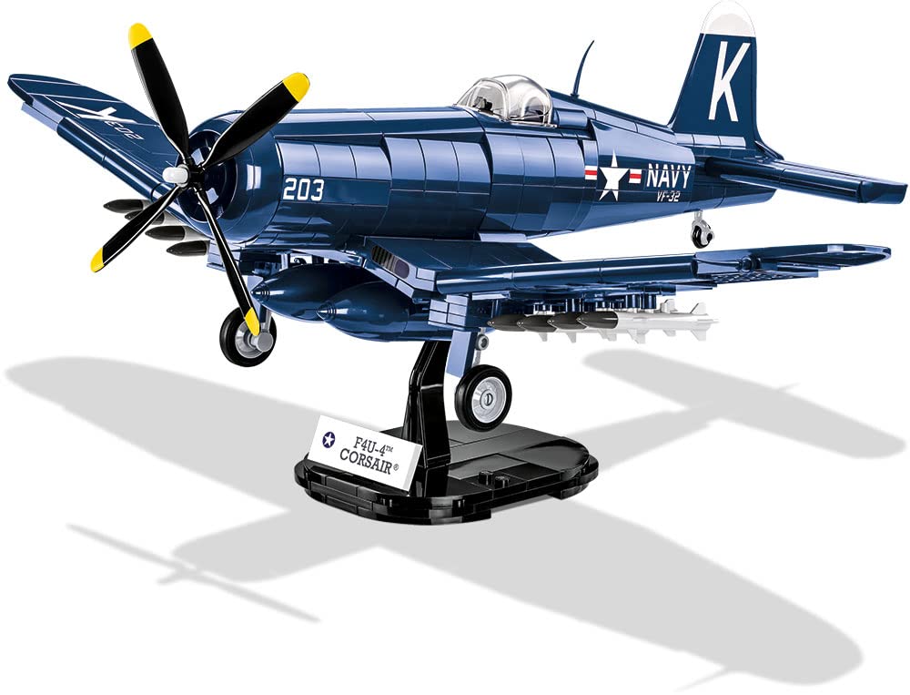 COBI Historical Collection Korean War F4U-4 ™ Corsair® Aircraft Building Set, 520 Pieces