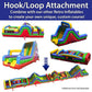 TentandTable 30FT Commercial 7-Element Inflatable Obstacle Course, Rainbow