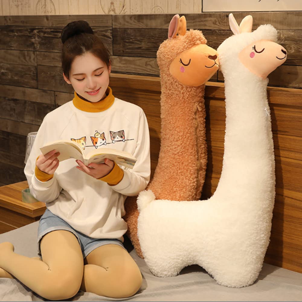 Alpaca Plush Pillow 29.5 Inch Soft Fluffy Llama Stuffed Animal