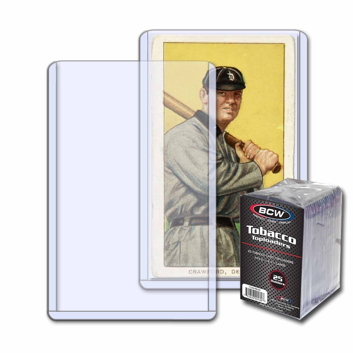 BCW Tobacco Card Topload Holder - Pack of 25 | Mini Card Protector for Topps T205, T206, Allen & Ginter | Card Storage Supplies for Card Collectors |