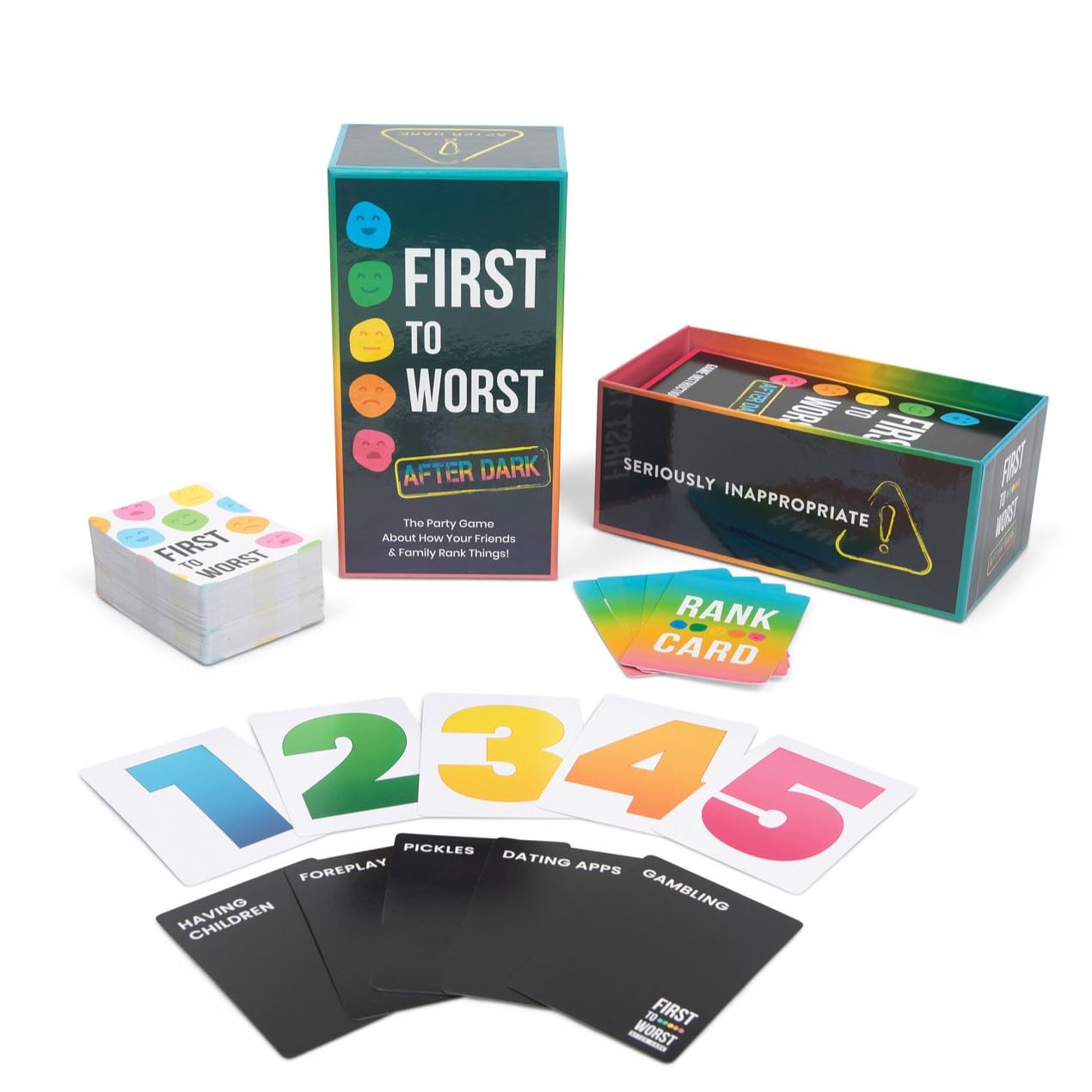 FIRST TO WORST After Dark Party Game - The Adult Card Game About How Your Friends & Family Rank Things | Funny Ranking & Guessing Board Game