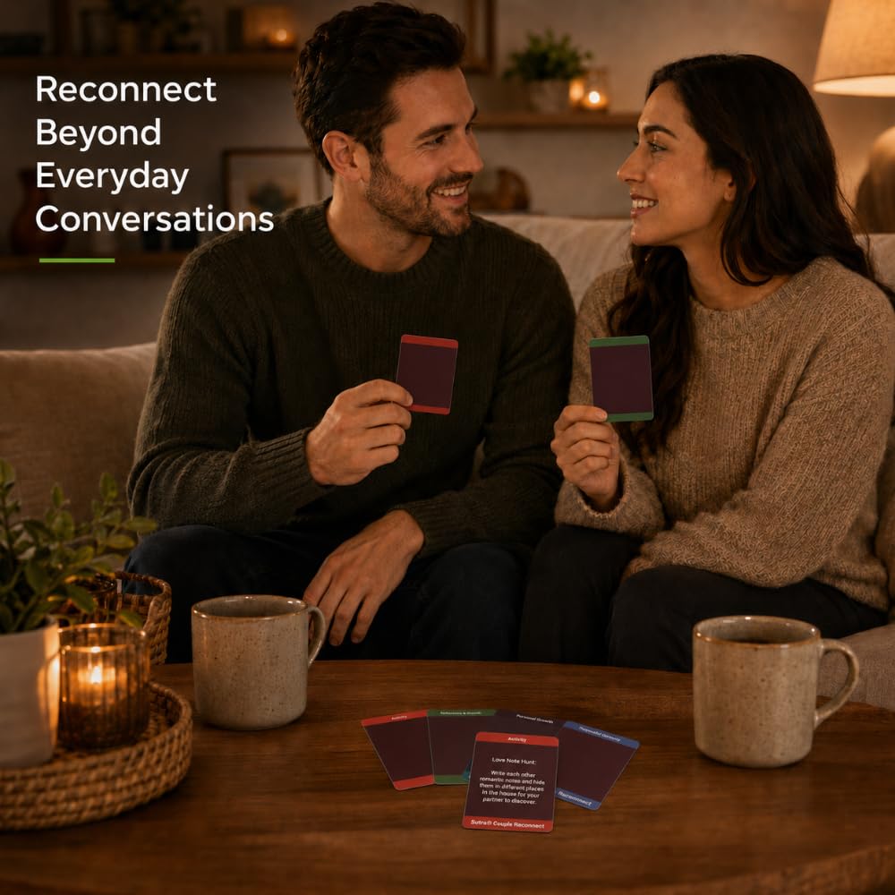 Life Sutra Couple Reconnect Card Game, 150 Conversation Cards to Build Trust, Deepen Bond & Strengthen Communication, A Therapy-Inspired Game