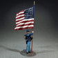 W. Britain American Civil War 31417 Union 44th New York NCO with National Colors 1:30 Scale Metal