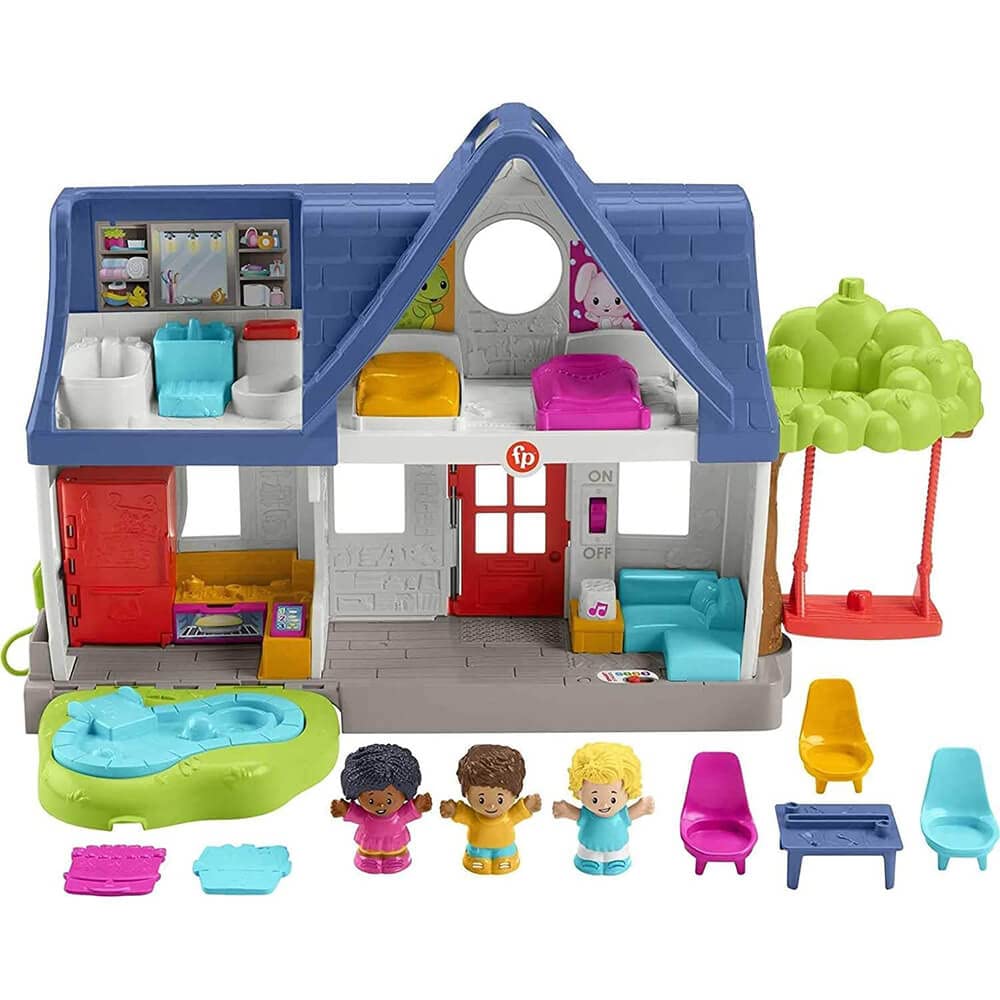 Fisher-Price Little People Toddler Toy Friends Together Play House, Learning Playset with 10 Pieces for Preschool Pretend Play Kids Ages 1+ Years