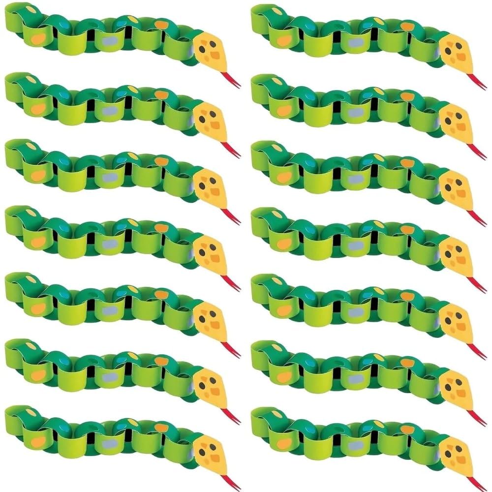 Unique Snake DIY Paper Chain Craft Kit (Pack of 4) - Fun & Easy-to-Make Activity for Kids and Adults