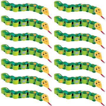 Unique Snake DIY Paper Chain Craft Kit (Pack of 4) - Fun & Easy-to-Make Activity for Kids and Adults