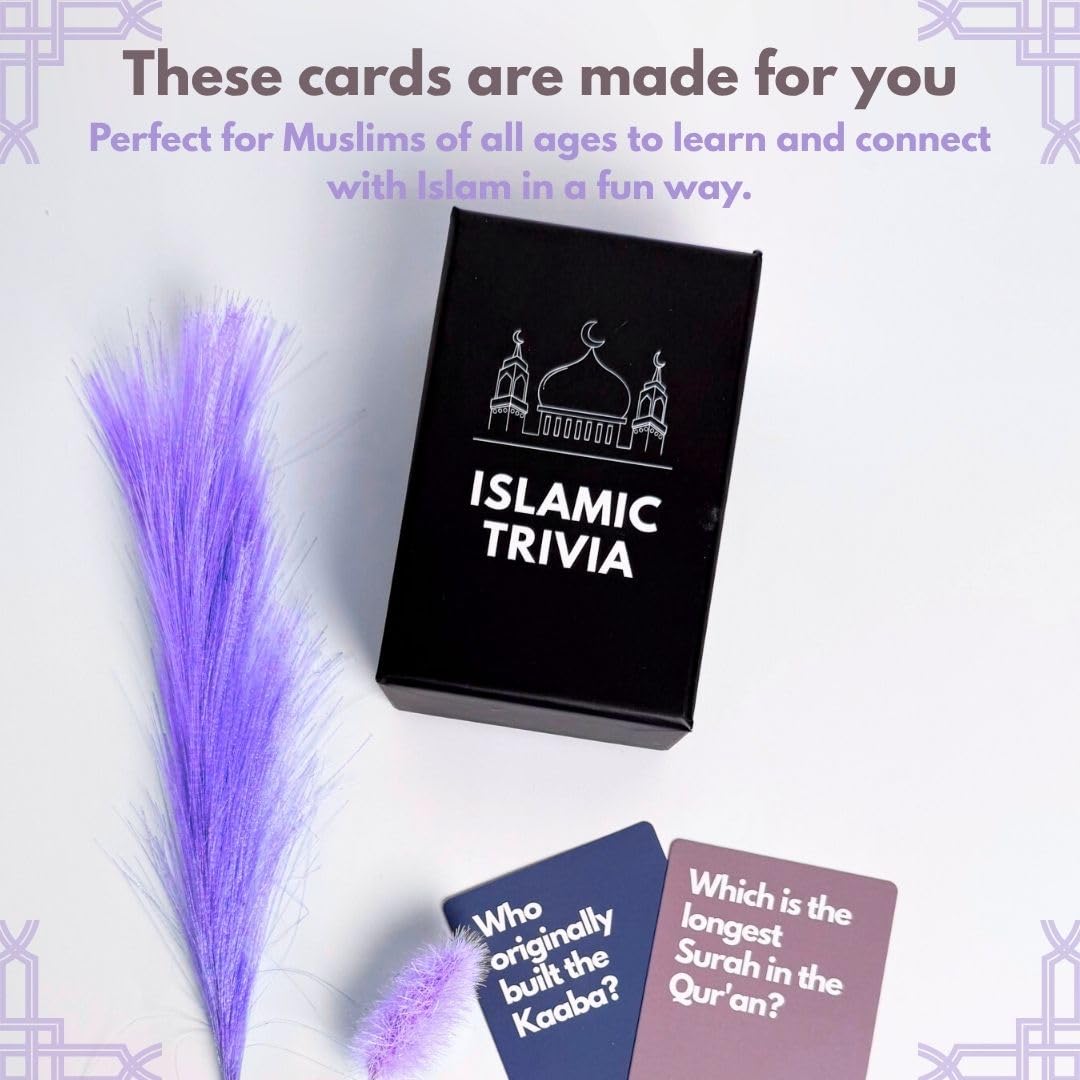 Salam Store Islamic Trivia Card Game, 100+ Questions in 4 Categories, Educational Family Game, Perfect Eid Gift and Ramadan Gift for Muslims
