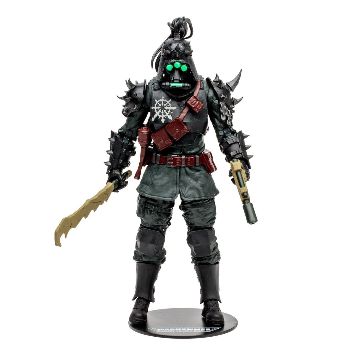 McFarlane Toys, 7-Inch Warhammer 4000 Darktide Traitor Guard Exclusive Action Figure with 22 Moving Parts, Multicolour Collectible Warhammer Figure