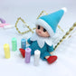 LitoMagic Christmas Baby Elf Doll in Blue Jumpsuit