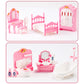 35 Pcs Dollhouse Furniture Accessories Set Mini House Furniture Small Dollhouse Miniature Furniture Play House Accessories 1:12 Tiny Kitchen Bedroom