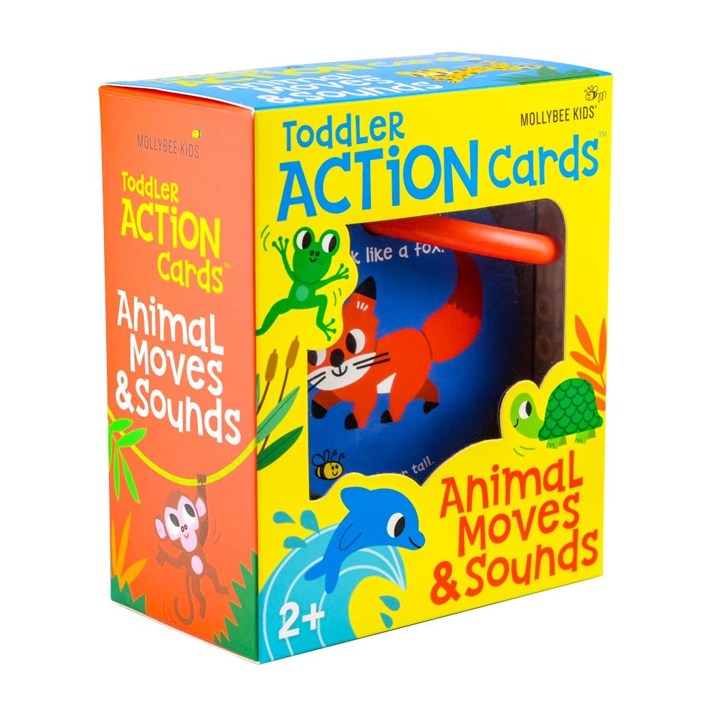 MOLLYBEE KIDS Toddler Action Cards Animal Moves and Sounds