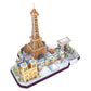 Revell Paris Skyline 3D Puzzles for Adults and Kids Ages 10 Years and up Arts Crafts Building - Eiffel Tower, Notre Dame, Louvre, Arc de Triomphe