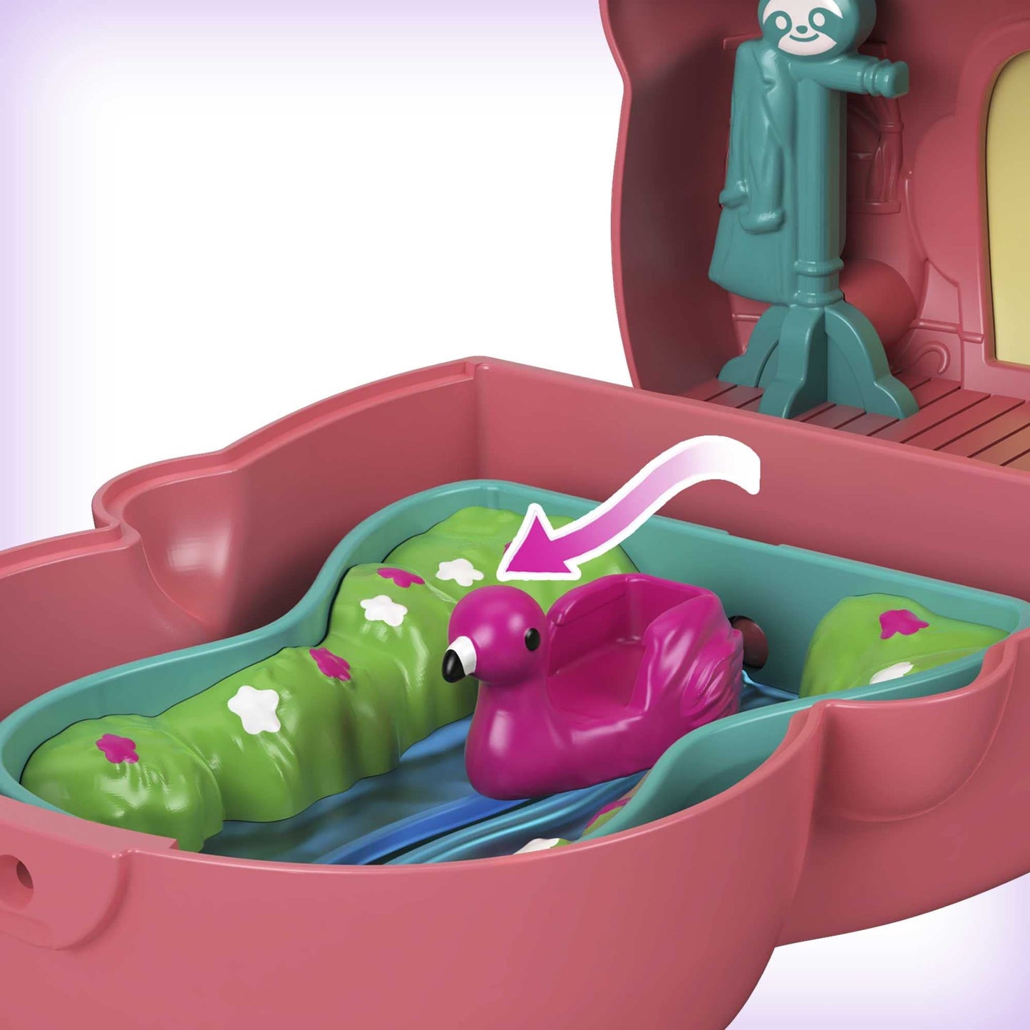 Polly Pocket Flip & Find Sloth Compact