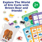 World of Eric Carle: Animal Bingo Game - Wooden Toddler Bingo Set Featuring Brown Bear - Learn Animal Sounds, Movements, Colors & Matching - Preschool
