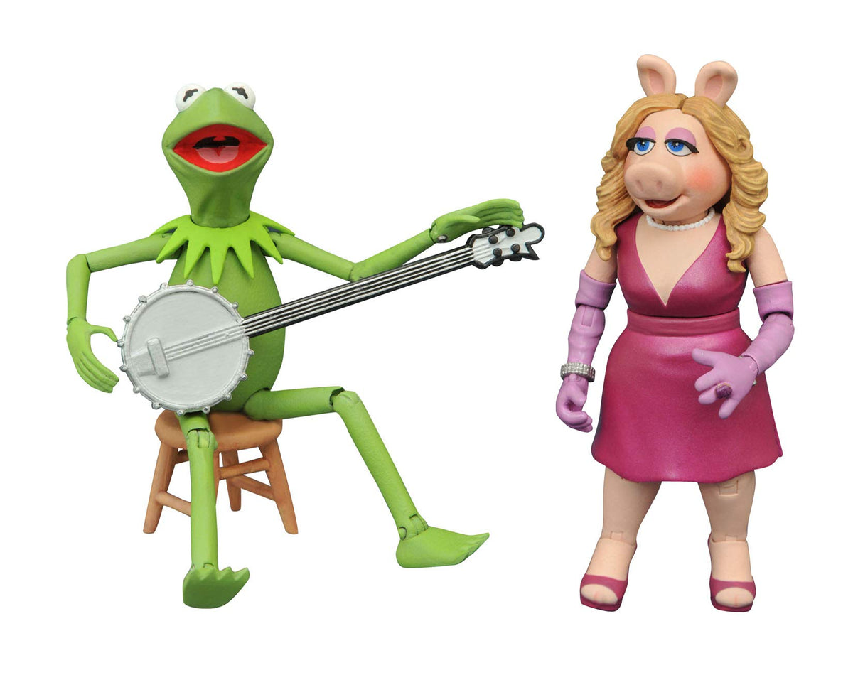 The Muppets Best of Series 1: Kermit & Miss Piggy Action Figure Two-Pack, Multicolor