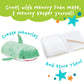 MEMORY MATES Jake the Shark Memory Foam Pillow Plush with Kid's Diary that Stores in Belly Pocket, 15” Stuffed Animal, 6" Journal