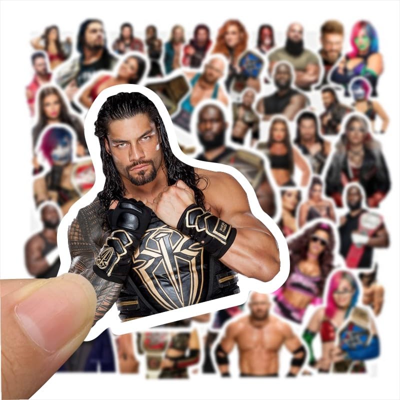 4 Sheets Wrestling Stickers for Water Bottles Wrestling Birthday Party Supplies for Kids Party Decorations Party Favors, Car Stickers and Decals