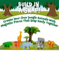 POPULAR PLAYTHINGS Magnetic Animals for Toddlers 1-3, Mini Mix or Match Animal Toys, Set of 7 Gift for Kids - Jungle Animals with Pop-up Playmat