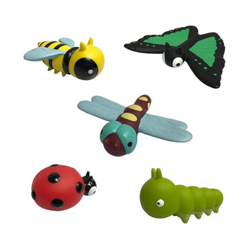 Get Ready Kids Insects & Bugs Playset - 5 Soft Plastic Bug Toys for Kids